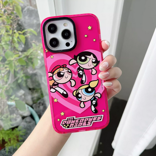 Hot Pink Puff Girls Shockproof iPhone Case