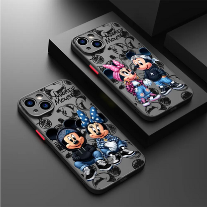 Cute Bandana Mouse Couple Shockproof iPhone Case