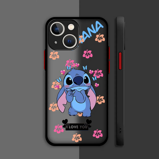 Stitch Flower Shockproof iPhone Case