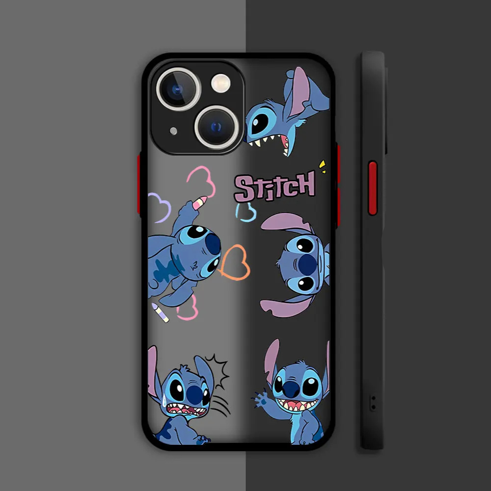 Stitch Heart Shockproof iPhone Case