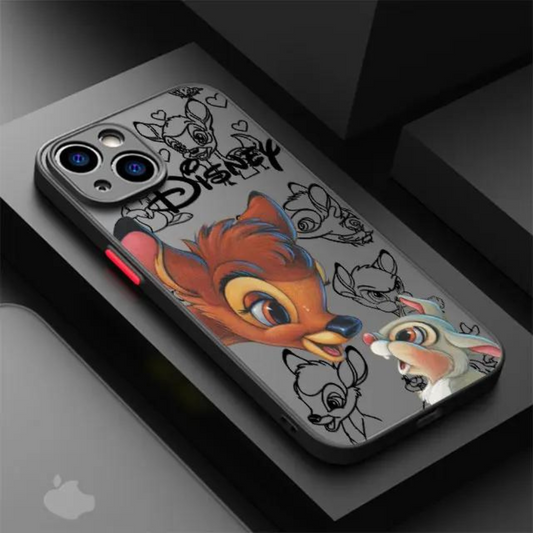 Happy Deer and Bunny Shockproof iPhone Case