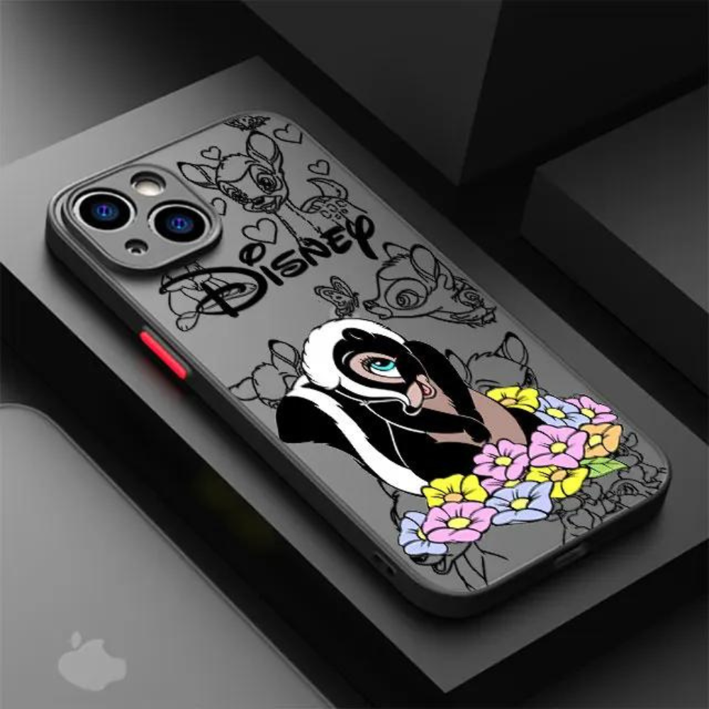 Shy Floral Skunk Shockproof iPhone Case