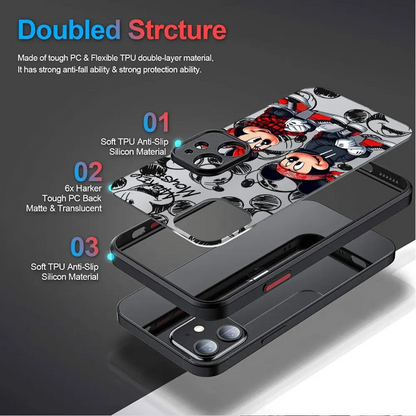 Cute Bandana Mouse Couple Shockproof iPhone Case