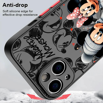 Cute Bandana Mouse Couple Shockproof iPhone Case