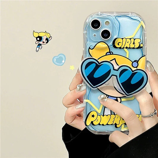 Blue Puff Girl Shockproof iPhone Case