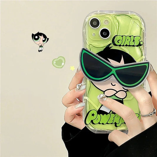 Green Puff Girl Shockproof iPhone Case