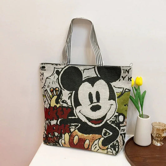 Mouse Retro Knitted Tote Bag