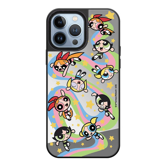 Mirror Rainbow Puff Girls Shockproof iPhone Case