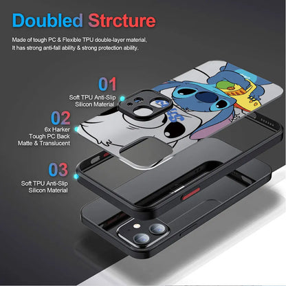 Stitch Heart Shockproof iPhone Case