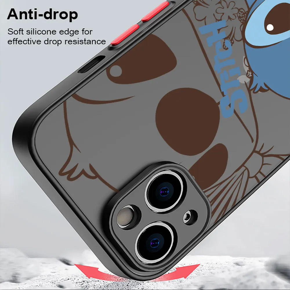 Stitch Heart Shockproof iPhone Case