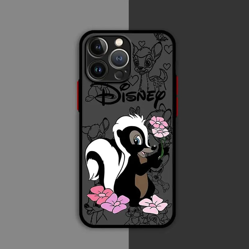 Pretty Floral Skunk Shockproof iPhone Case