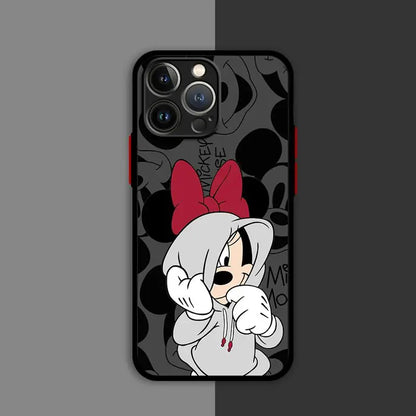 Hoodie Girl Mouse Couple Shockproof iPhone Case